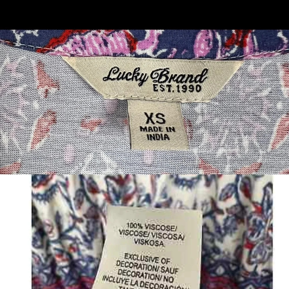 Lucky Brand Purple Maxi Dress with Tie Front - Picture 3 of 8